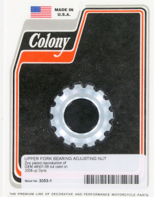 UPPER FORK BEARING ADJUSTING NUT ZINC PLATED